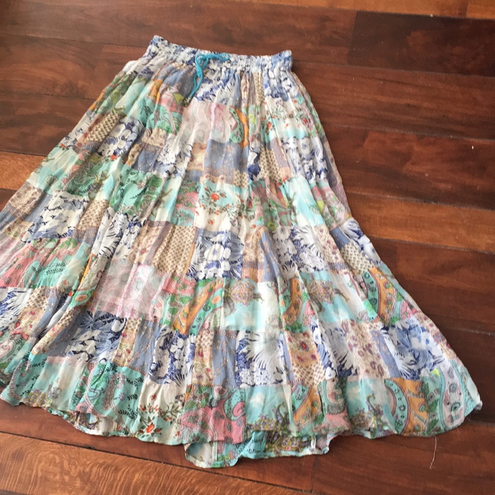 R.N. 87010 GORGEOUS! UNIQUE! patched Rayon Maxi